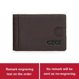 High Quality Men'S Genuine Leather Money Clips RFID Mens Wallet