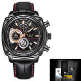 LIGE Mens Military Sports Watch
