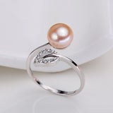 Natural pearl Silver Rings