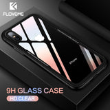 Tempered Glass Phone Case for iPhone X