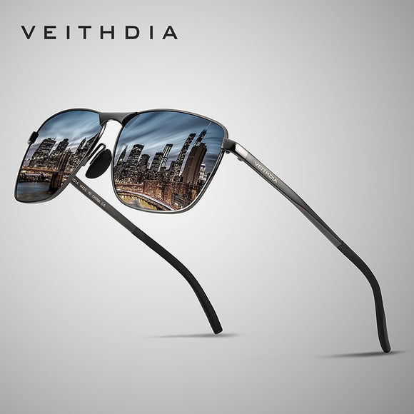 VEITHDIA Brand Men's Vintage Square Sunglasses Polarized UV400