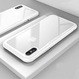 Tempered Glass Phone Case for iPhone X