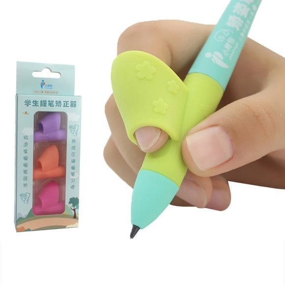 3PCS Children Pencil Holder Silicone Pencil Holder Pen Writing Aid Grip Posture Correction Device Tool