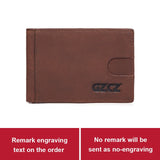 High Quality Men'S Genuine Leather Money Clips RFID Mens Wallet