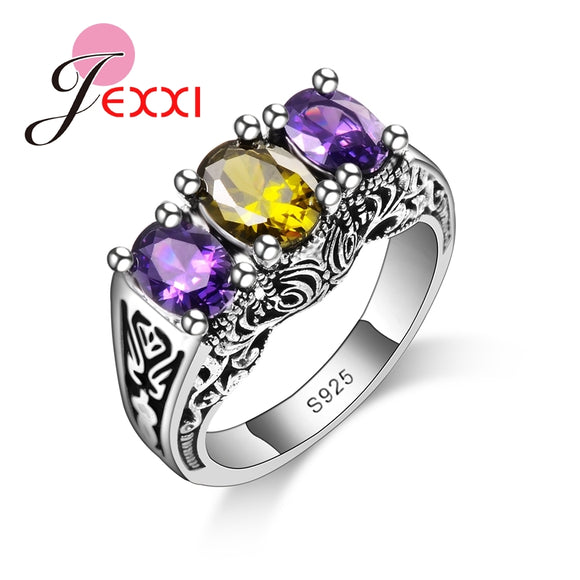 Jemmin New Design Colorful Cubic Zirconia Ring