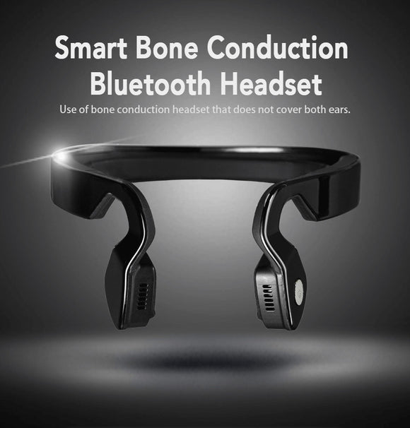 Bluetooth 4.0 Bone Conduction Stereo Headphone Sport Headset Earphone Black