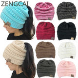 Ponytail Beanie Winter Hats