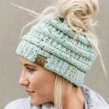 Ponytail Beanie Winter Hats