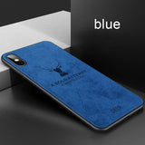 Luxury Cloth Texture phone Case For IPhone X XS MAX 8 7 Plus Shockproof