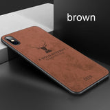 Luxury Cloth Texture phone Case For IPhone X XS MAX 8 7 Plus Shockproof