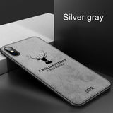 Luxury Cloth Texture phone Case For IPhone X XS MAX 8 7 Plus Shockproof