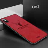 Luxury Cloth Texture phone Case For IPhone X XS MAX 8 7 Plus Shockproof