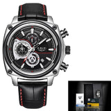 LIGE Mens Military Sports Watch